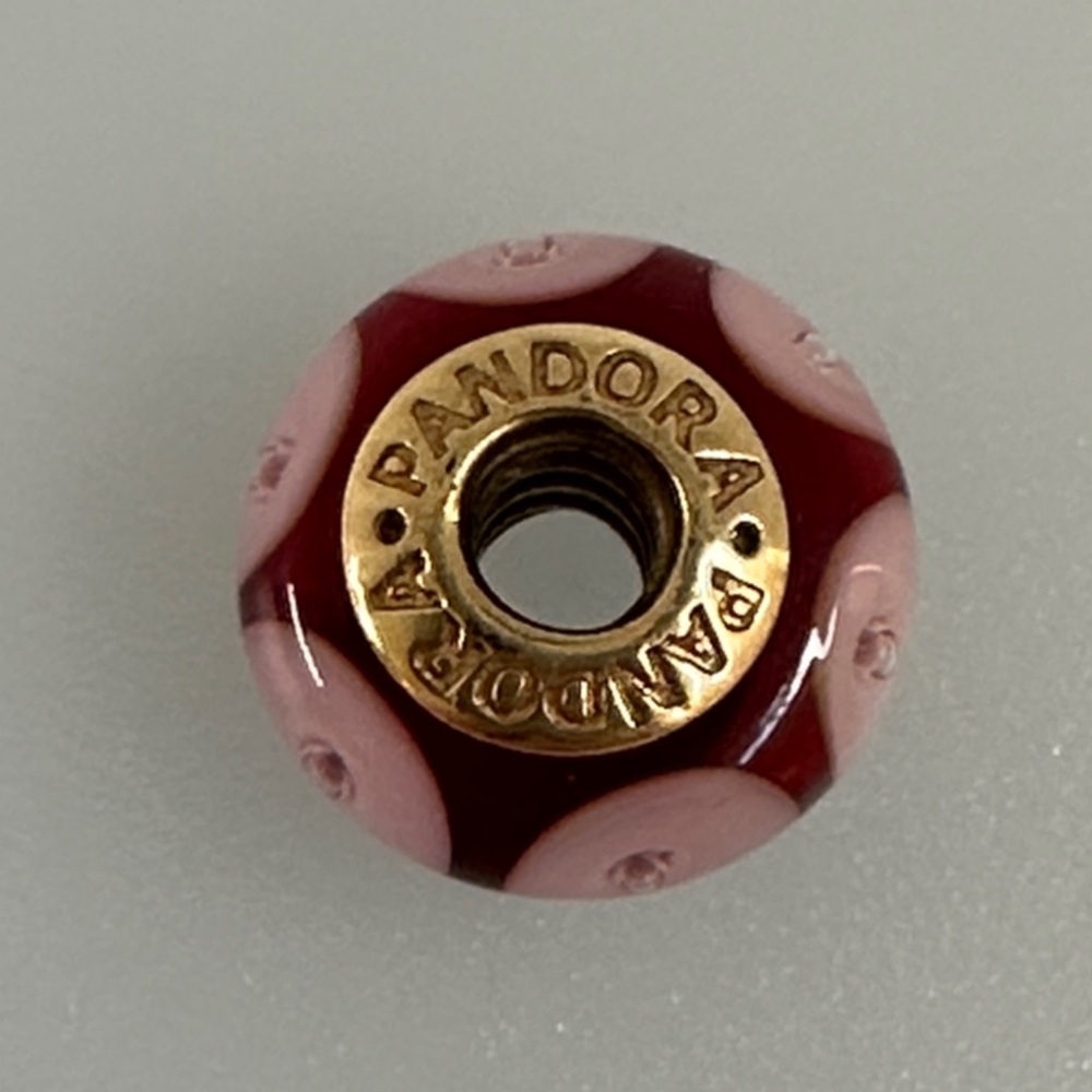 Pandora 14k real solid gold Pink and Gold Charm